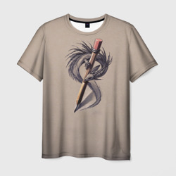 Нарисованный китайский дракон – Мужская футболка 3D с принтом купить со скидкой в -26%