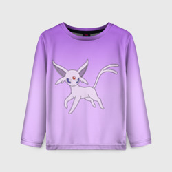 Детский лонгслив 3D Espeon Pokemon - розовая кошка покемон