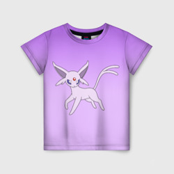 Espeon Pokemon - розовая кошка покемон – Детская футболка 3D с принтом купить со скидкой в -33%