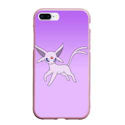 Чехол для iPhone 7Plus/8 Plus матовый Espeon Pokemon - розовая кошка покемон