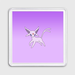 Магнит 55*55 Espeon Pokemon - розовая кошка покемон