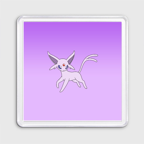 Магнит 55*55 Espeon Pokemon - розовая кошка покемон