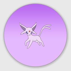Круглый коврик для мышки Espeon Pokemon - розовая кошка покемон