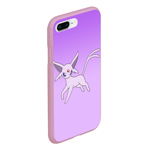 Чехол для iPhone 7Plus/8 Plus матовый Espeon Pokemon - розовая кошка покемон, цвет розовый - фото 3