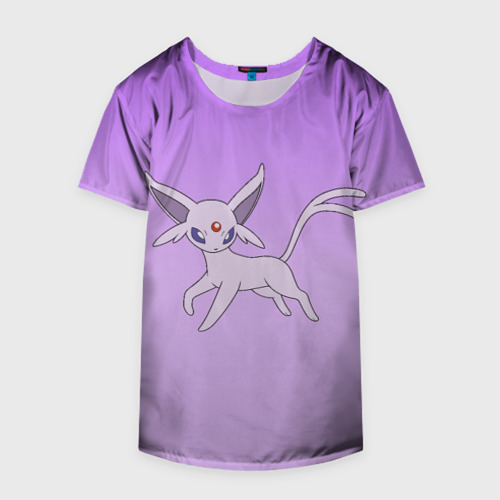 Накидка на куртку 3D Espeon Pokemon - розовая кошка покемон, цвет 3D печать - фото 4