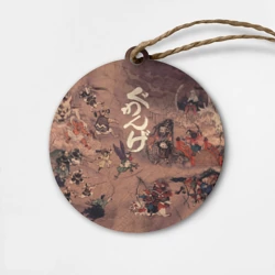 Деревянная игрушка круг Японские мифы на папирусе 