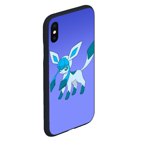 Чехол для iPhone XS Max матовый с принтом Glaceon Pokemon, вид сбоку #3