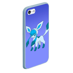 Чехол для iPhone 5/5S матовый Glaceon Pokemon  - фото 2