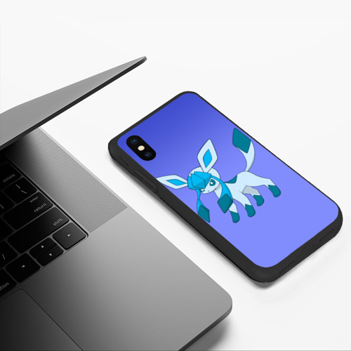 Чехол для iPhone XS Max матовый с принтом Glaceon Pokemon, фото #5