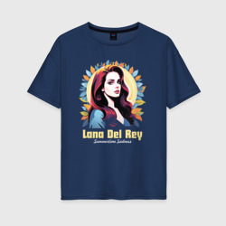 Женская футболка хлопок Oversize Lana Del Rey Summertime Sadness