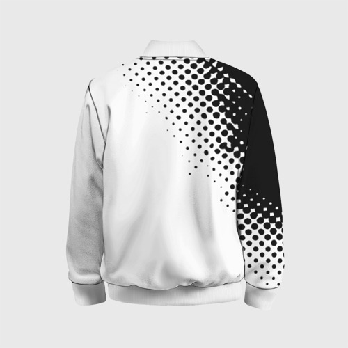 Детский бомбер 3D Juventus sport black geometry, цвет белый - фото 2