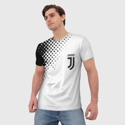 Мужская футболка 3D Juventus sport black geometry - фото 2