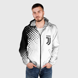 Мужская ветровка 3D Juventus sport black geometry - фото 2