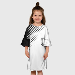 Детское платье 3D Juventus sport black geometry - фото 2