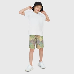 Детские спортивные шорты 3D Пэчворк весенний - фото 2