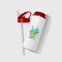 Бутылка для воды с трубочкой Граффити: свобода - фото 2