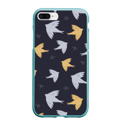 Чехол для iPhone 7Plus/8 Plus матовый Узор с птицами