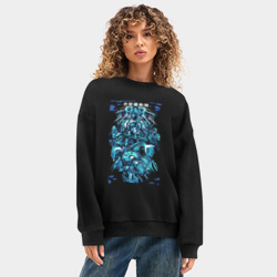 Женский свитшот oversize без начеса хлопок Призрак в доспехах арт - фото 2