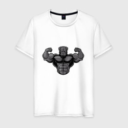 Накаченный ротвейлер – Мужская футболка хлопок с принтом купить со скидкой в -20%