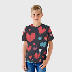 Детская футболка 3D Сердечный паттерн - фото 2