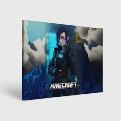 Minecraft cyberpunk woman – Холст прямоугольный с принтом купить