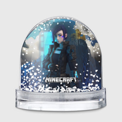 Minecraft cyberpunk woman – Игрушка Снежный шар с принтом купить со скидкой в -20%