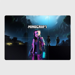 Minecraft woman cyberpunk – Магнитный плакат 3Х2 с принтом купить