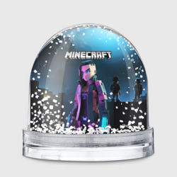 Minecraft woman cyberpunk – Игрушка Снежный шар с принтом купить со скидкой в -20%