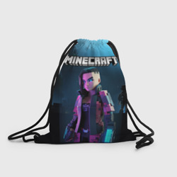 Minecraft woman cyberpunk – Рюкзак-мешок 3D с принтом купить со скидкой в -25%