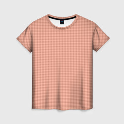 Персиковый паттерн ромбики – Женская футболка 3D с принтом купить со скидкой в -26%