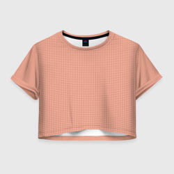 Персиковый паттерн ромбики – Женская футболка Crop-top 3D с принтом купить