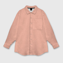 Персиковый паттерн ромбики – Мужская рубашка oversize 3D с принтом купить