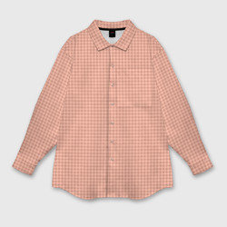 Персиковый паттерн ромбики – Женская рубашка oversize 3D с принтом купить