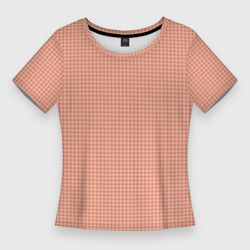 Персиковый паттерн ромбики – Женская футболка 3D Slim с принтом купить