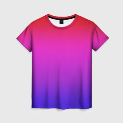 Градиент красный розовый и синий – Женская футболка 3D с принтом купить со скидкой в -26%