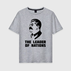 Женская футболка хлопок Oversize Лидер наций