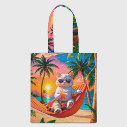 Шоппер 3D Кот в отпуске на море