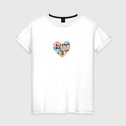 K-pop heart – Женская футболка хлопок с принтом купить со скидкой в -20%