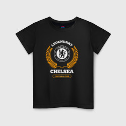 Детская футболка хлопок Лого Chelsea и надпись legendary football club