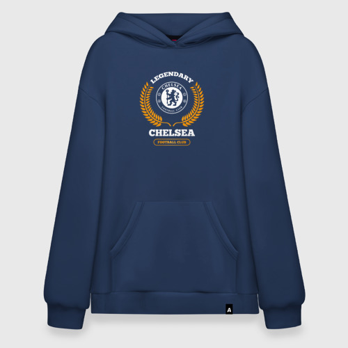 Худи SuperOversize хлопок Лого Chelsea и надпись legendary football club