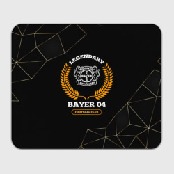 Прямоугольный коврик для мышки Лого Bayer 04 и надпись legendary football club на темном фоне