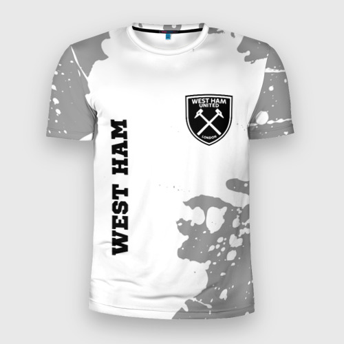 Мужская футболка 3D Slim West Ham sport на светлом фоне вертикально, цвет 3D печать