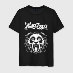 Мужская футболка хлопок Judas Priest rock panda