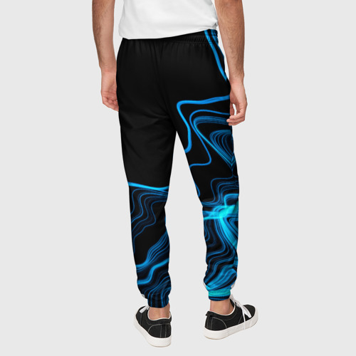 Мужские брюки 3D с принтом Nazareth sound wave, вид сзади #2