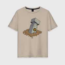 Женская футболка хлопок Oversize Термоядерная бомба