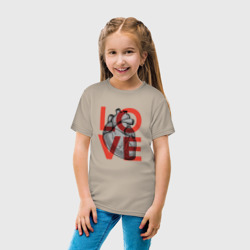 Детская футболка хлопок Love с сердцем - фото 2