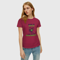 Женская футболка хлопок Думай как протон - фото 2