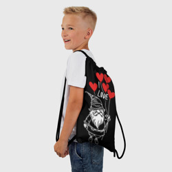 Рюкзак-мешок 3D Гном с сердечками - фото 2