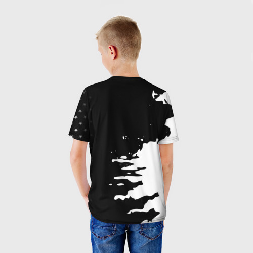 Детская футболка 3D Ювентус спорт краски текстура, цвет 3D печать - фото 4