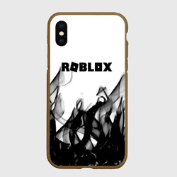 Чехол для iPhone XS Max матовый Roblox flame текстура